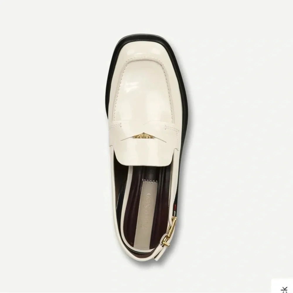 NEW Franco Sarto Giada Slingback Loafer Heel in Vanilla Sky (Cream) - 8 - Picture 3 of 8